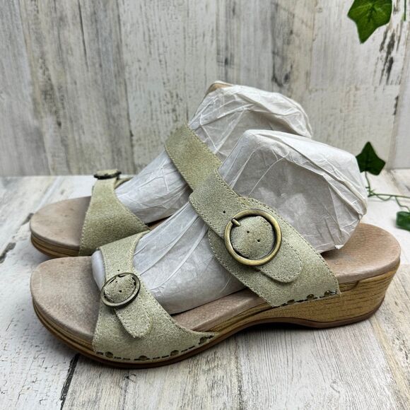 Dansko Manda Slide Wooden Slip on Clogs in Oyster 41/ 10.5 - Picture 4 of 8